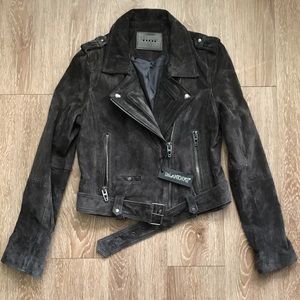 New!! Blank NYC suede moto jacket ‘french gray’, size small